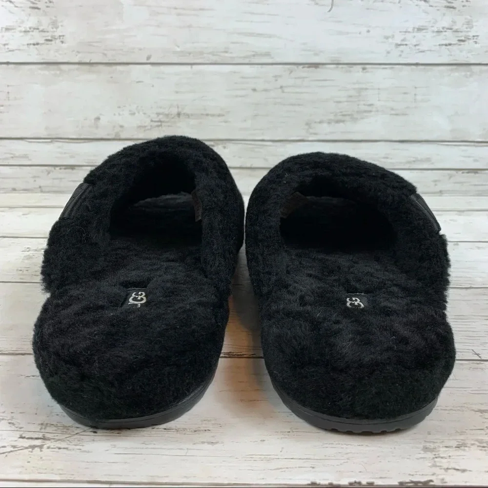 UGG Fluff You Black Slippers